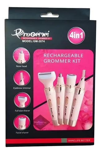 Depiladora Facial Corporal 4 En 1 Recargable