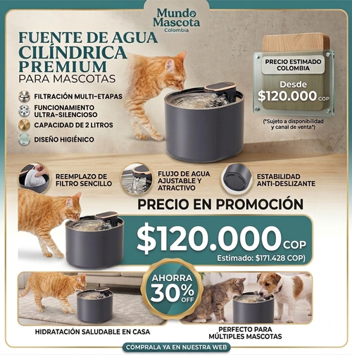 Bebedero Mascotas CAJA NEGRA SIN LUZ