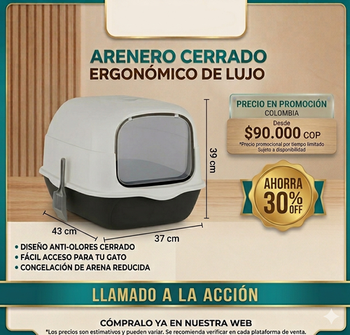 Arenero para gatos medianos